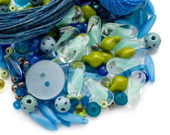 blue Spiny Knotted Bracelet kit