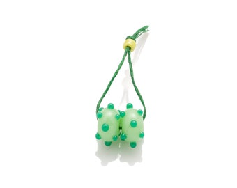 mint & jade green bumpy beads