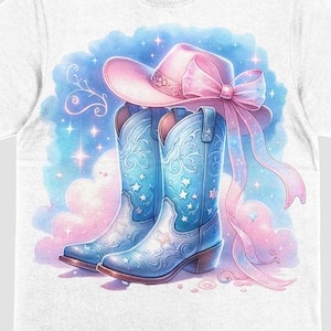 Boots Or Bows Gender Reveal PNG, Retro Cowgirl Cowboy Shower Reveal Party PNG, Western Sublimation, Rodeo Country Design