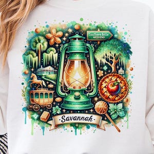 Savannah Weekend Png, Southern Belle Georgia Sublimation PNG Design, Birthday Crew Girls Trip, Digital Download