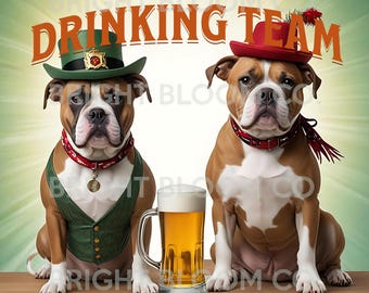 October Beer dog PNG, October Beer Festival PNG, Digital Download, German beer festival, drinking team, German pit bull sublimation design