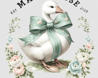 Mama Goose PNG, New Mama est 2025, New Mom Shirt PNG, Mother's Day Gift Design, Girl Boy Mama PNG, Newborn Mom Sublimation Digital Download