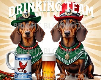 October Beer dog PNG, October Beer Festival PNG, Digital Download, German beer festival, drinking team, German pit bull sublimation design