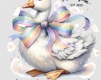 Mama Goose PNG, New Mama est 2025, New Mom Shirt PNG, Mother's Day Gift Design, Girl Boy Mama PNG, Newborn Mom Sublimation Digital Download