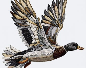 Sparkly Flying Mallard Duck PNG, Country Girl Design (Digital Download)