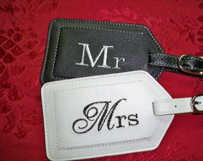 Mr. and Mrs. Luggage Tags Etsy