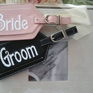 Luggage Tag--Bride and Groom Honeymoon Tags