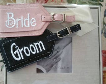 Luggage Tag--Bride and Groom Honeymoon Tags