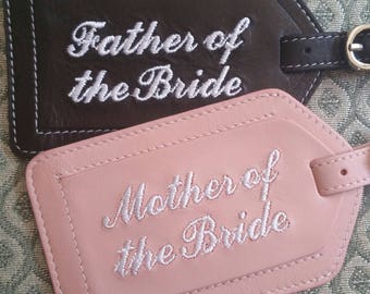 Luggage Tags---Parents of the Bride