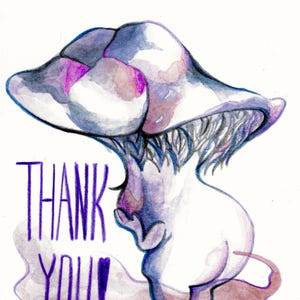 MERCI ! carte postale | La série des champignons pétants