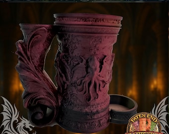 Fates End Dice Tower Tankard: Themed Beverage Holder