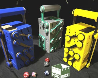Modi Boxi 3D Printed Dice Tower with Storage Trays