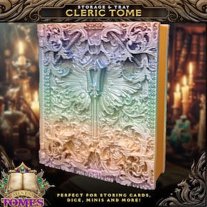 D&D Class-Themed Storage Tome – Dice, Card, and Miniature Organizer