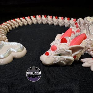 Articulated Sugar Cookie Heart Dragon - Sweet and Unique Valentine&#39;s Decor By Cinderwing Fidget Toy 3D Printed Gift For Dragon Lover