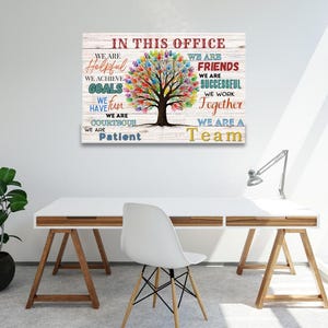 Office Wall Decor - Motivational Workplace Poster - &quot;In This Office We Are...&quot;- Inspirational Print for Office, Business,Home Office