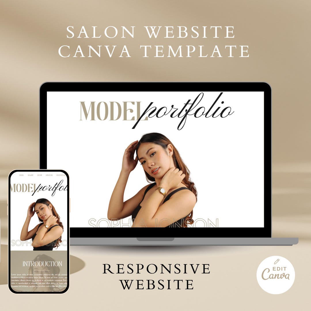 Beauty Portfolio Website Template | Minimal Model Website | Salon ...