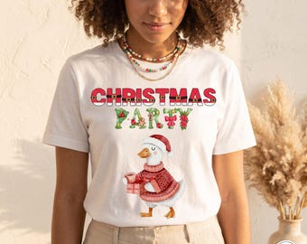 Christmas Party Duck PNG | Festive Holiday Party Design | Digital Download