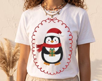 Christmas Penguin PNG Design | Festive Holiday Craft File | Digital Download