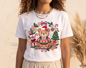 Christmas Bear PNG Design: Festive Holiday Craft File (Digital Download)