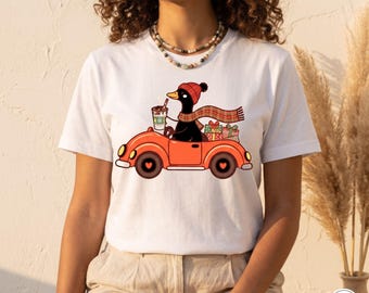 Penguin Car Christmas PNG | Holiday Sublimation Design, For Group members Christmas Season, Sweater Weather