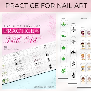 Nail Art Practice Book, Acrylic Ratio Practice Book, Acrylic Application Practice Book, Nail Practice Page, Nail Forms, Nail Services