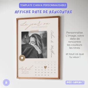 Póster de fecha personalizado – Plantilla de Canva