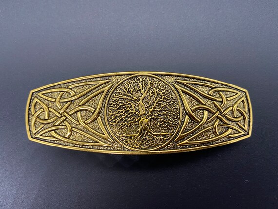 thumbnail image 2 of TEAMER Tree Of Life Celtic Knot Hair Clip – Metal Alloy Barrettes For Women 2 of 5