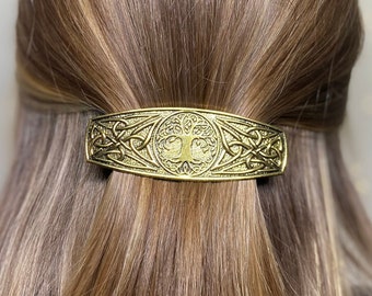 Tree of Life, Celtic Knot Hair Clip, Celtic Barrette, Irish Jewelry, Pagan Jewelry, Friendship Gift, Wiccan Jewelry, Bridal Party Gift