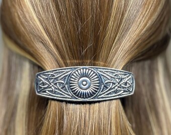 Sun Medallion, Celtic Knot Hair Clip, Celtic Barrette, Irish Jewelry, Pagan Jewelry, Friendship Gift, Wiccan Jewelry, Bridal Party Gift