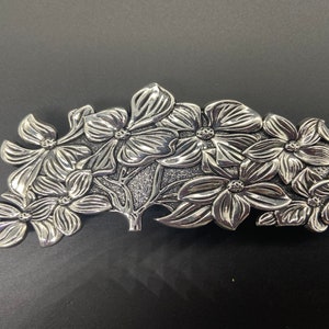 Dogwood Flower, Hair Clip, Celtic Barrette, Irish Jewelry, Pagan Jewelry, Friendship Gift, Wiccan Jewelry, Norse Jewelry, Bridal Party Gift