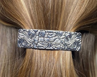 Lotus Flower Barrette, Celtic Hair Clip, Celtic Barrette, Irish Jewelry, Pagan Jewelry, Friendship Gift, Wiccan Jewelry, Bridal Party Gift