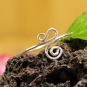Simple Mid Finger Sterling Silver Ring ~ Silver Adjustable Midi Ring ~ Above Knuckle Ring ~ Boho Ring ~Sterling Silver Dainty Bohemian Ring