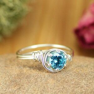 Birthstone Ring ~ Mother&#39;s Ring ~ Sterling Silver Ring ~ Personalized Birthstone Jewelry ~ Engagement Ring~ Promise Ring ~ Mother&#39;s Day Gift