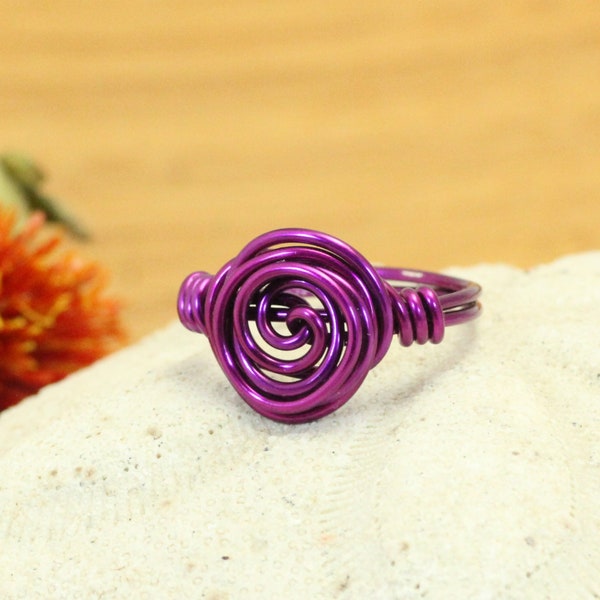 Spiral ring ~ Knotted ring ~ Rosette ring ~ Knuckle ring ~ Craft wire ring ~ Wire wrapped ring ~ Minimalist pinky ring ~ Midi ring