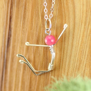 Jumping for Joy Pendant Uplifting Happiness Jewelry Happy Graduation Gift Positive attitude Necklace Stick figure Pendant Gift for her image 1