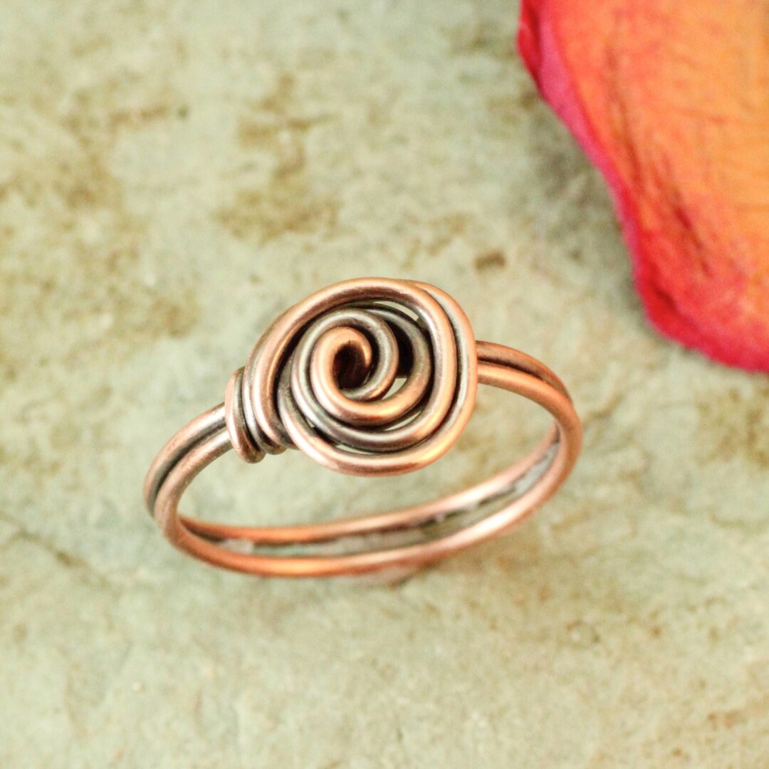 Small Oxidized Rose Ring main image 1