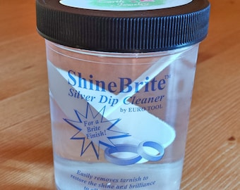 Silver dip cleaner, jewelry cleaner, biodegradable, tarnish remover, Shine Brite jewelry cleaner, silver jewelry cleaner