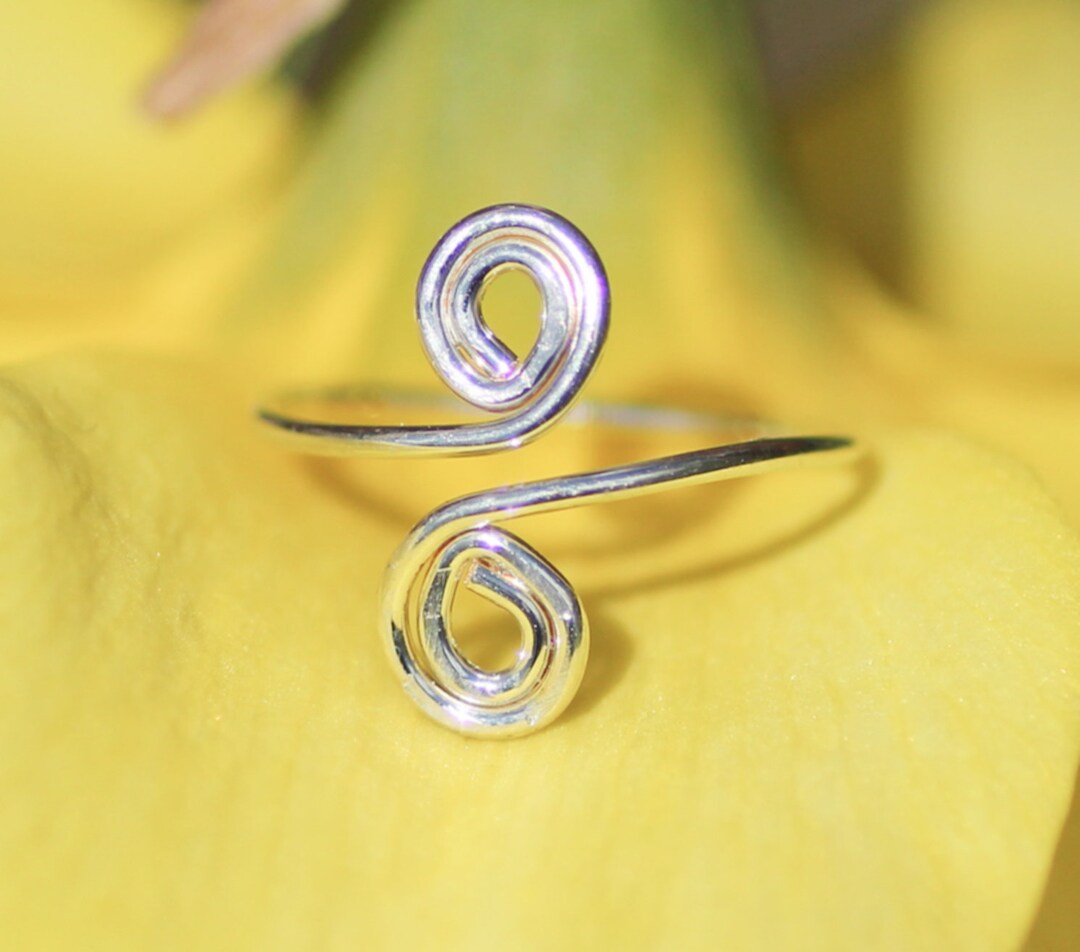 FOREVER QUEEN 925 Sterling Silver Simple Toe Ring Hawaiian Adjtable Band Ring Stylish Toe Rings For Women Girls | SHEIN A