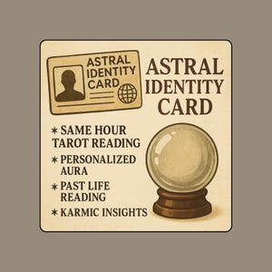 Same Hour Astral Identity Reading | Discover Your Astral Self, Aura Colors & Past Life Energy | Karmic Insights + Personalized Soul Card