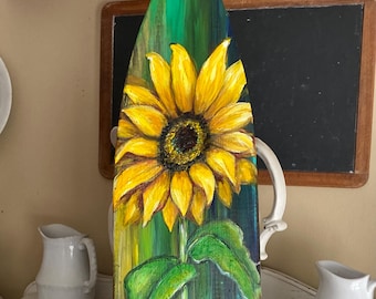 Pintura de girasoles, decoración de girasoles, pintura de flores, arte floral, decoración rústica, decoración de cocina, estilo campestre chic, decoración de granja, decoración de cabaña