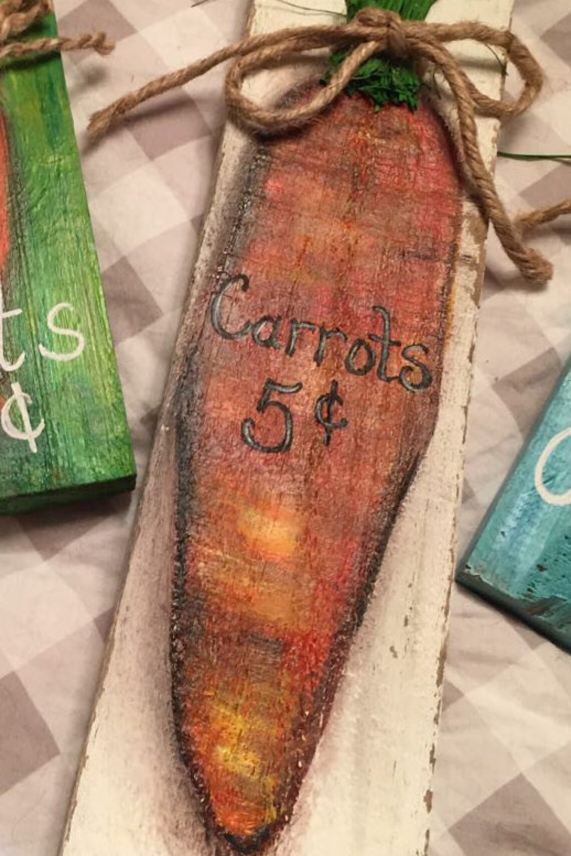 Carrot Sign Painting Carrot Decor Easter Decor Spring Etsy