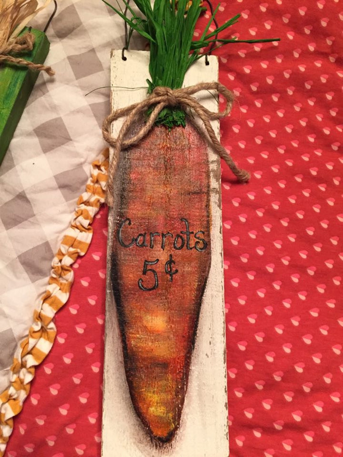 Carrot sign painting carrot decor Easter decor Spring Etsy