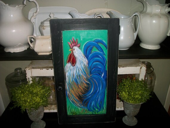 Rooster Painting Rooster Decor Rooster Kitchen Decor Etsy