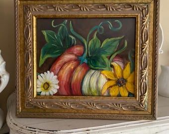 Fall pumpkin painting decor, Fall art, Fall decor, pumpkin decor, pumpkin painting, Halloween painting, Fall gift, wall decor, country decor