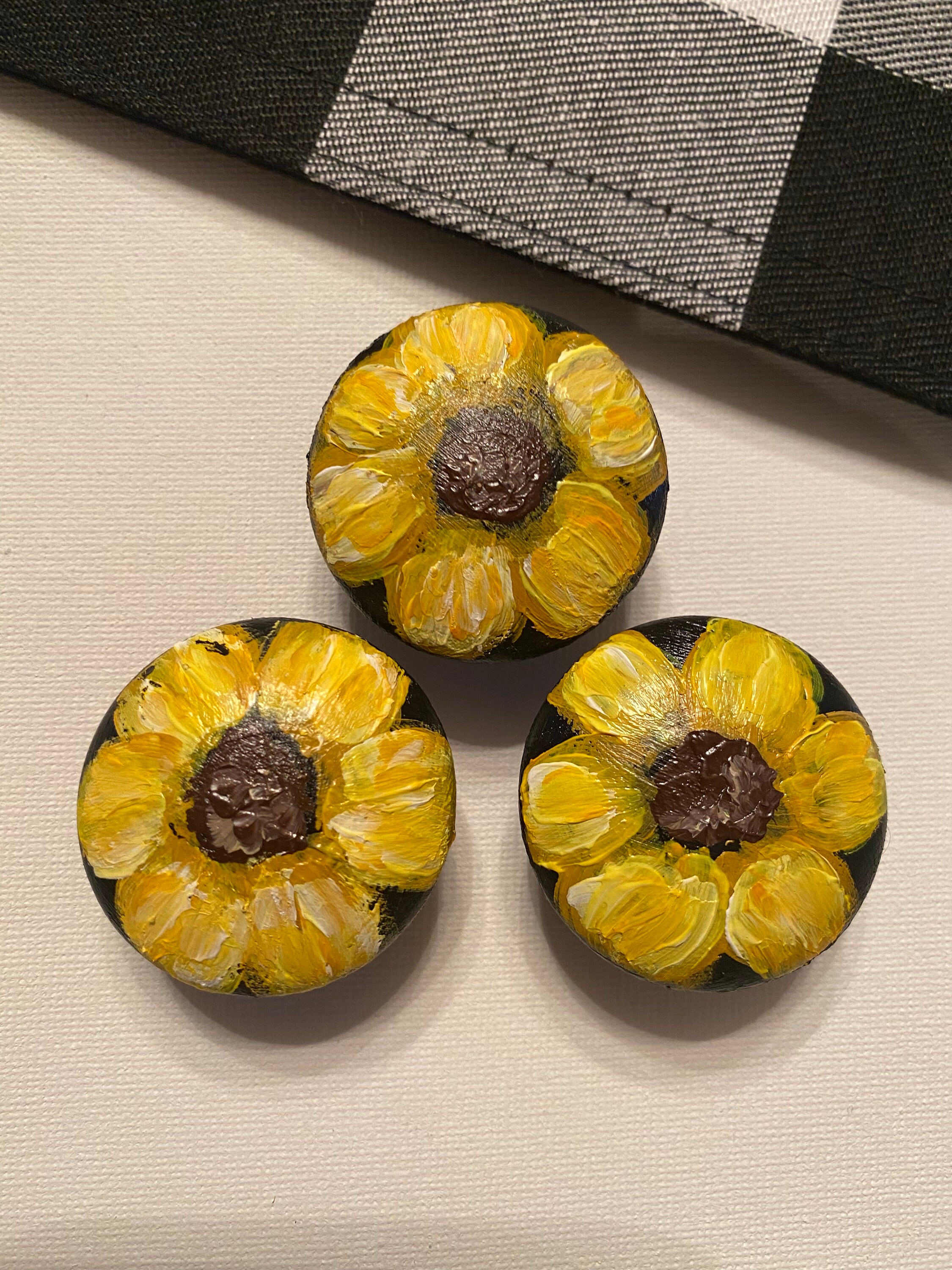 Sunflower Drawer Knobs Wood Knobs Sunflower Decor Etsy