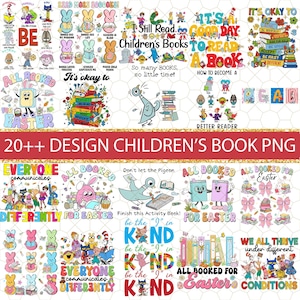 Lot de 20 affirmations de caractère pour enfants, png, je lis toujours des livres pour enfants png, livre de la bibliothèque des enseignants, école maternelle, retour à l'école