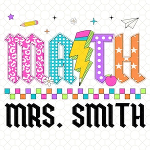Teacher Custom Name Rock Back to School Png, Custom Teacher Name PNG, Teacher Png, Back To School Png, First Day School,Personalized Teacher