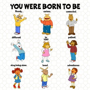You Were Born To Be Arthu TV Show Png, Arthu and Friends Png, 90s Nostalgia Png, Childhood Png, Children Book Png, Book Lovers