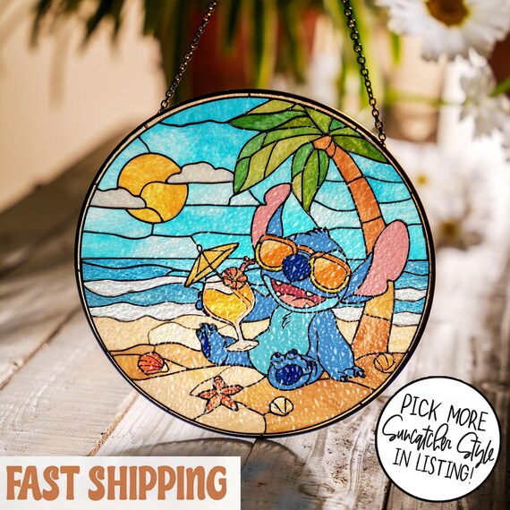 ステンドグラスオーナメントハンドメイドサンキャッチャーオーナメント干支