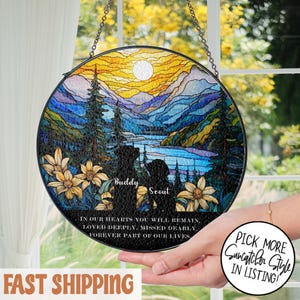 Personalized Loss Of Dog Sympathy Suncatcher, Dog Memorial Gift, Pet Memorial Suncatcher, Loss of Dog Gift, Dog Remembrance Gift, Dog Lovers